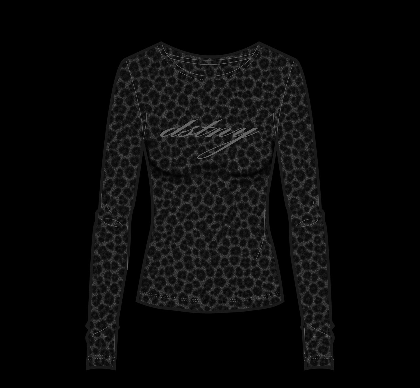 CHEETAH PRINT FITTED TOP