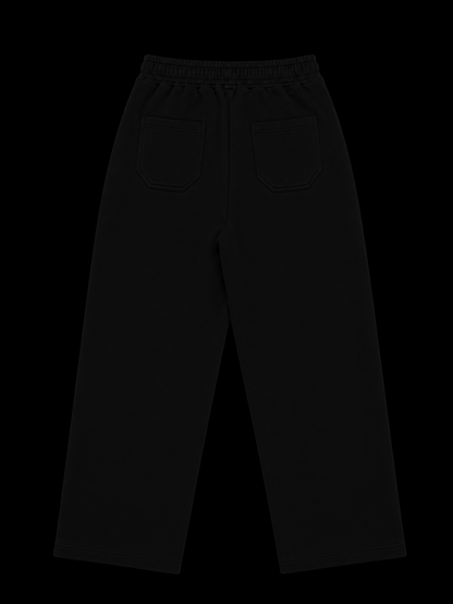 BLACK STRIPED SWEATPANTS