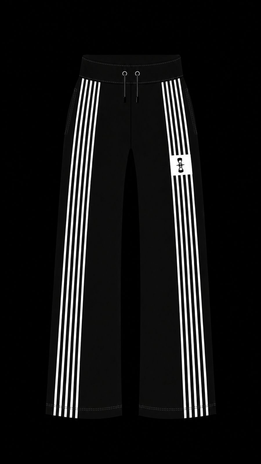 BLACK STRIPED SWEATPANTS