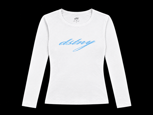 WHITE DSTNY FITTED TOP
