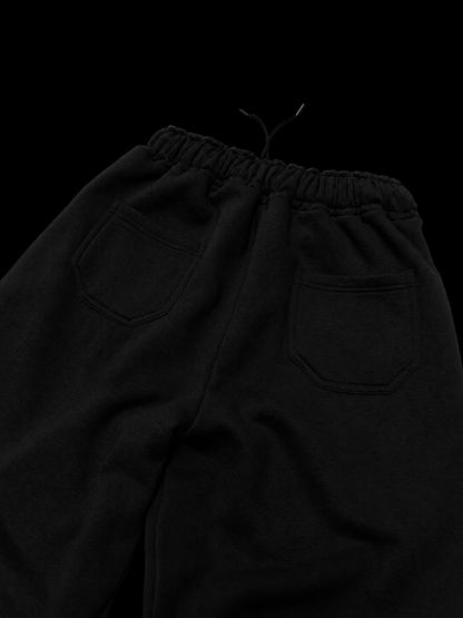BLACK STRIPED SWEATPANTS